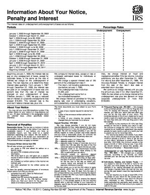 IRS Notice 746 Penalty and Interest Information