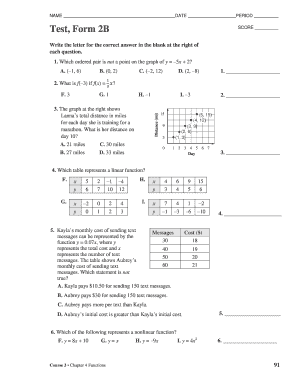 Form 2B Math Test