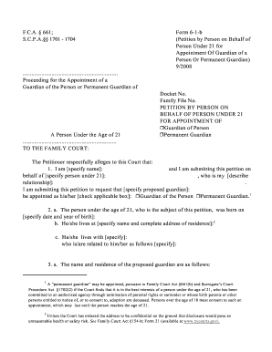 New York Guardian Appointment Petition