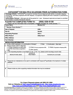 Copaxone Prior Authorization Form