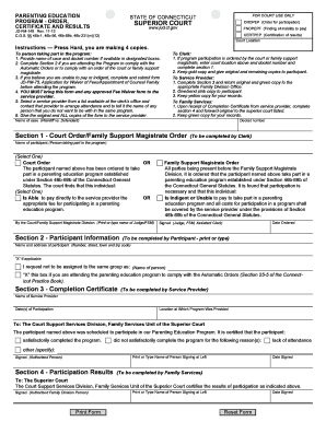 Connecticut Parenting Education Court Order