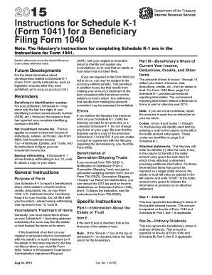 Instructions for Schedule K-1 (Form 1041)