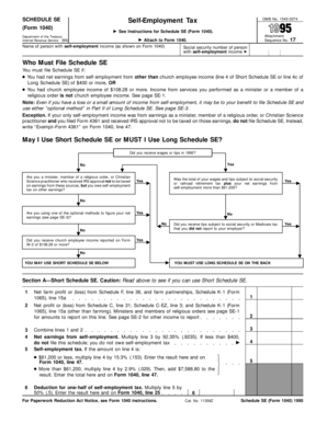 Schedule SE Form 1040