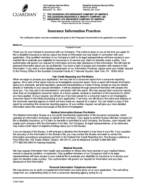 Disability Insurance Change or Reinstatement Application