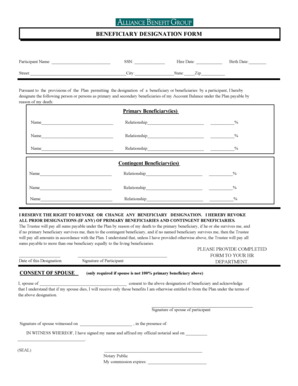 Beneficiary Designation Form