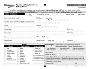 Arizona Prescription Order Form