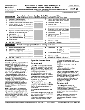 IRS Schedule M-1 and M-2 Form 1120-F