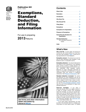 IRS Publication 501 2013