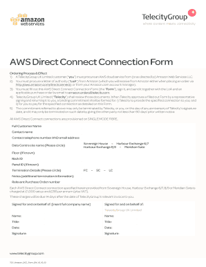 AWS Direct Connect Connection Form