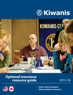Kiwanis Club Insurance Application Forms