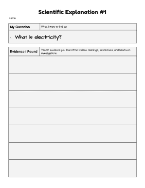 Science Investigation Form