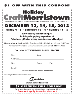 Holiday Shopping Event Coupon