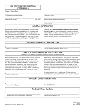HSA Contribution Direction Form 2615H