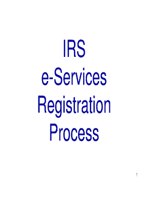 IRS e-Services Registration Process