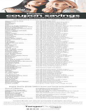 Fillable Online coupon savings Fax Email Print - pdfFiller