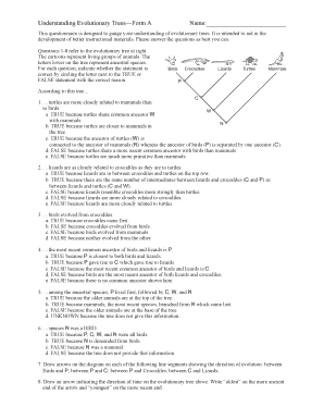 Evolutionary Trees Understanding Form