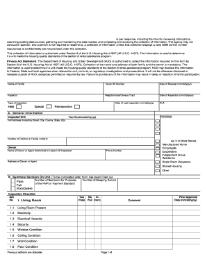 HUD-52580 Inspection Checklist