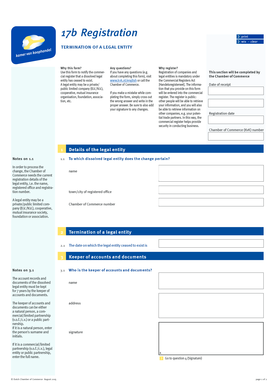 Dutch Legal Entity Termination Form