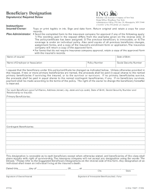 Beneficiary Designation Form