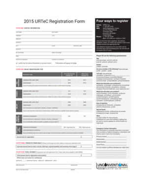 2015 URTeC Registration Form