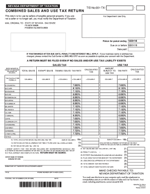 Nevada Combined Sales and Use Tax Return