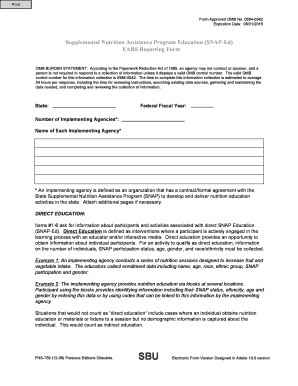 SNAP-Ed Direct Education Reporting Form