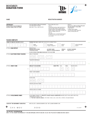 Movember Donation Form