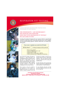 Fillable Online ct RESPIRATOR FIT TESTING - ct Fax Email Print - pdfFiller