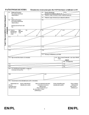 EU Veterinary Certificate for Pet Movement