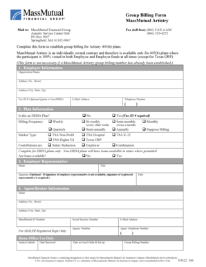 MassMutual Artistry Group Billing Form