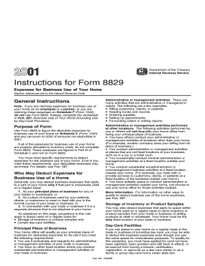 Instructions for Form 8829