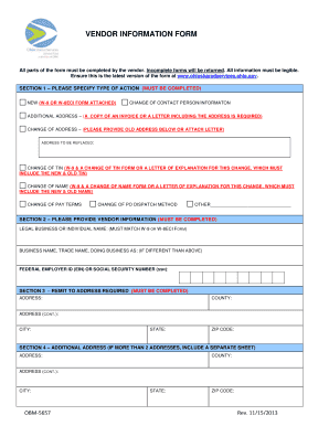 Vendor Information Form
