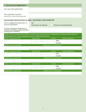 C2 Application for Children Act 1989 Proceedings
