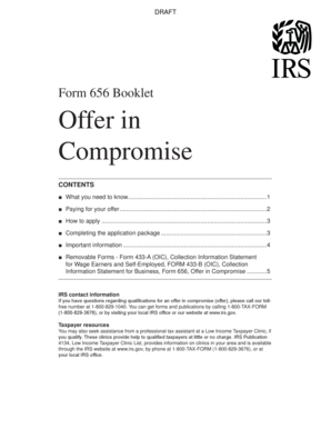 IRS Form 656 Offer in Compromise