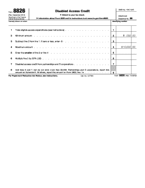 Form 8826 Disabled Access Credit