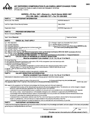 North Dakota 457 Deferred Compensation Plan Enrollment Form