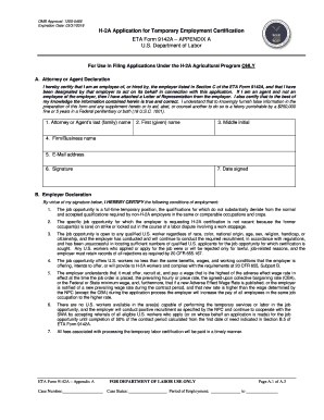 H-2A Application for Temporary Employment Certification