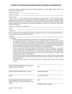 Consent and Release for Disclosure of Medical Information