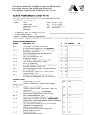 IABSE Publications Order Form