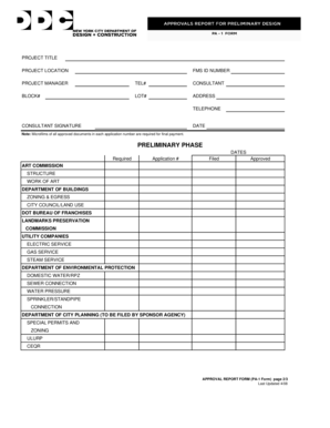 Approval Report Form PA-1