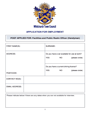 Application for Employment