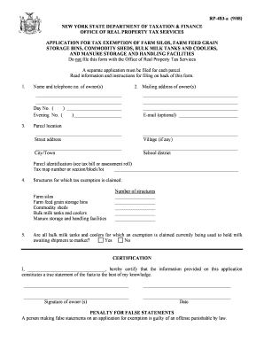 New York Farm Tax Exemption Application