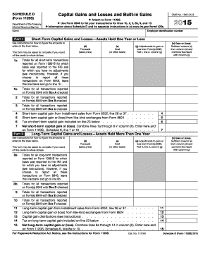 Schedule D Form 1120S