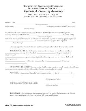 Corporate Power of Attorney Resolution