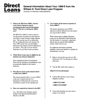 IRS Form 1098-E Student Loan Interest Statement