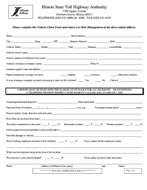Illinois Vehicle Claim Form