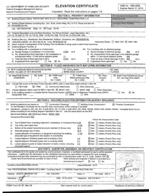FEMA Elevation Certificate