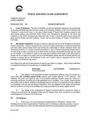 Public Housing Lease Agreement