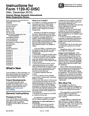 Form 1120-IC-DISC Instructions