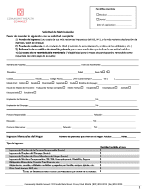 Solicitud de Matriculación